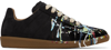 MAISON MARGIELA BLACK REPLICA PAINT SNEAKERS