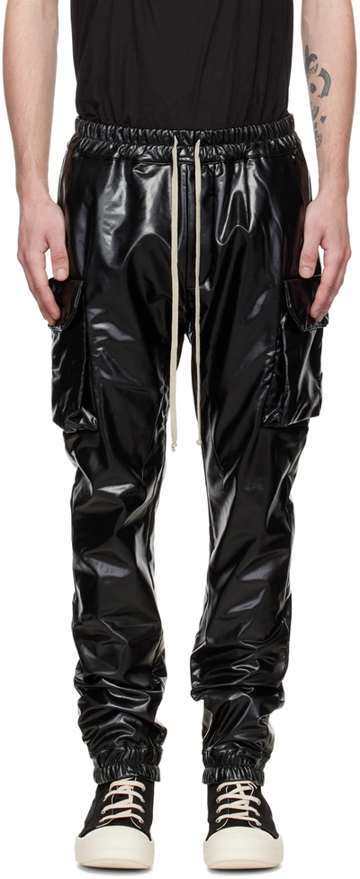 Rick Owens Drkshdw Mastodon Faux-leather Trousers In 09 Black