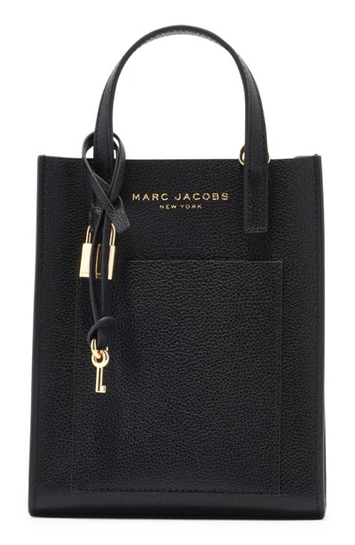 Marc Jacobs Micro Leather Tote In Black