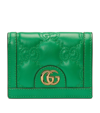 Gucci Matelassé Leather Gg Bifold Wallet In Green