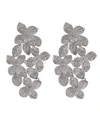 SHASHI 18K GOLD-PLATED CRYSTAL FLOWER DROP EARRINGS