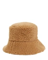 LACK OF COLOR TEDDY FAUX SHEARLING BUCKET HAT