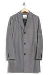 Cole Haan Signature Wool Blend Melton Classic Topper In Light Grey