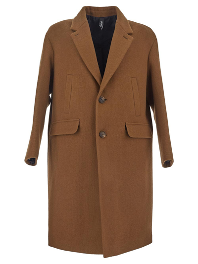 Hevo Long Coat In Brown