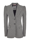 Vivetta Houndstooth-check Tailored Blazer In White
