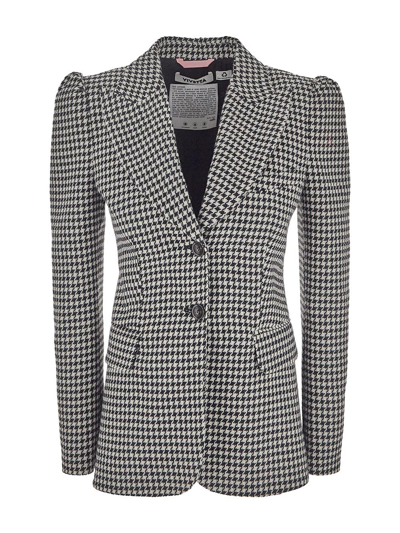 Vivetta Houndstooth-check Tailored Blazer In White