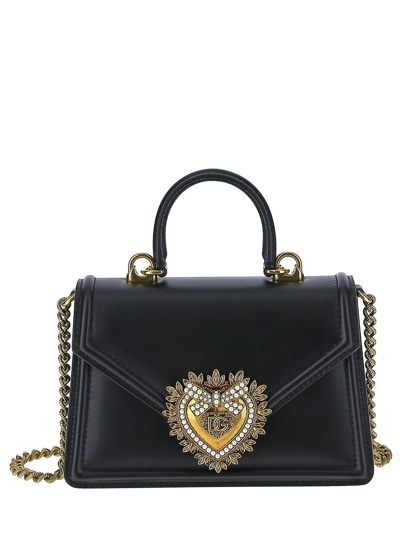 Dolce & Gabbana Small Devotion Bag In Black