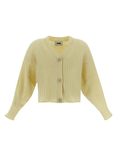Rus Button-up Knitted Cardigan In Yellow