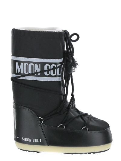 Moon Boot Icon Nylon Boots In Black