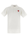 Comme Des Garçons Play Red Piquet Polo Shirt  Red Comme Des Garcons Play Uomo S In White