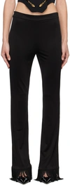 MOSCHINO BLACK FRINGED TROUSERS