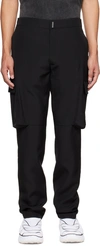 Givenchy Techincal Wool Cargo Pants In 001-black