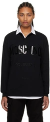 Moschino Black 'couture' Polo In A1555 Fantasy Print