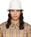 BURBERRY WHITE QUILTED BUCKET HAT