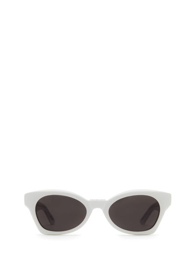 Balenciaga Bb0230s White Sunglasses In 005 White White Grey