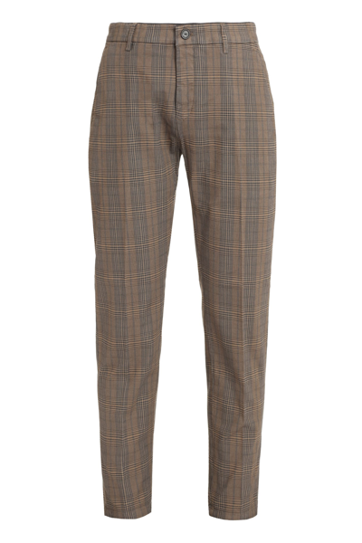 Department Five Stretch Cotton Chino Trousers In Brown