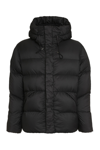 Ten C Hooded Nylon Down Jacket In Black