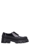 PRADA LEATHER LACE-UP DERBY SHOES