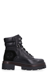 Tory Burch Lug Miller Leather Boots In Black