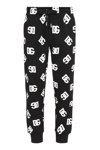 Dolce & Gabbana All-over Logo-print Track Pants In Black