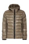 Canada Goose Crofton Hooded Quilted Down Coat In Mud