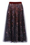 TALBOT RUNHOF EMBROIDERED TULLE SKIRT