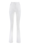 Genny High-waisted Flared Trousers In White