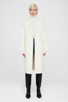 ANINE BING ANINE BING DYLAN COAT IN IVORY CASHMERE BLEND