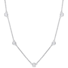 Amour 1 Ct Tw Diamond Station Necklace In Platinum In White