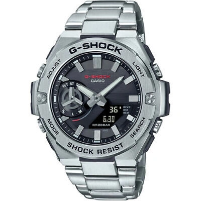 Pre-owned Casio G-shock Gst-b500d-1ajf G-steel Carbon Core Guard Bluetooth Solar Men Watch