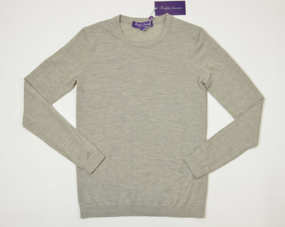 Pre-owned Ralph Lauren Collection Purple Label Featherweight Cashmere Crewneck Sweater