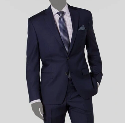 Pre-owned Lauren Ralph Lauren $450 Ralph Lauren Men's Blue Solid Ultraflex Classic-fit Suit Jacket Size 54r
