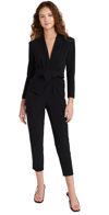 A.l.c Kieran Belted Crepe Jumpsuit In Black