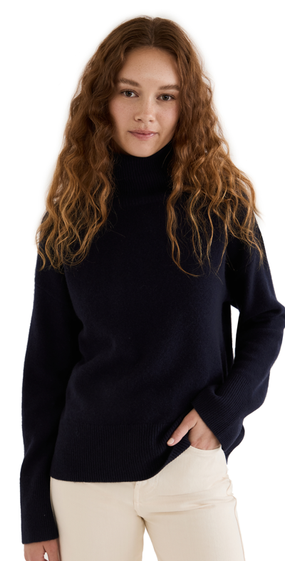 Alex Mill Betty Turtleneck Sweater In Cashmere In Navy
