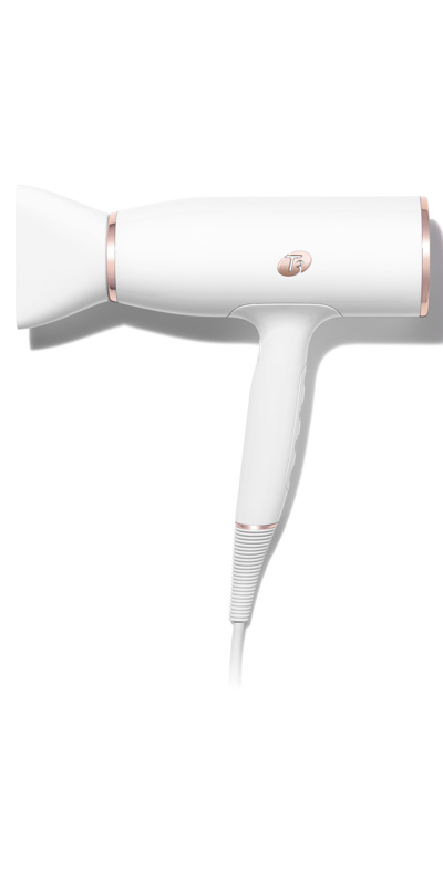 T3 Aireluxe Hair Dryer In White/rose Gold
