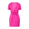 Valentino Bow-detailed Wool And Silk-blend Crepe Mini Dress In Uwt