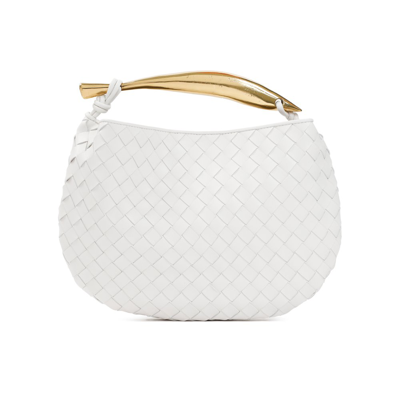 Bottega Veneta Sardine Intrecciato Napa Top-handle Bag In White