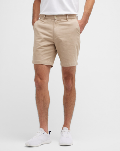 Peter Millar Pilot Slim-fit Stretch-pima Cotton-twill Shorts In Neutrals