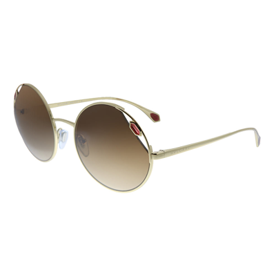 Bvlgari Bv 6159 278/13 Womens Round Sunglasses In Gold