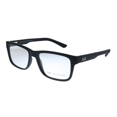 Armani Exchange Ax 3016 8078 53mm Unisex Square Eyeglasses 53mm In Black