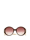 Gucci Oversized Round Sunglasses In Brown
