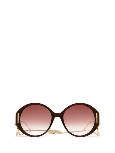 Gucci Oversized Round Sunglasses In Red
