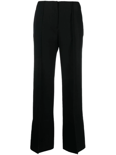 Jil Sander Wool Cropped Trousers In Black