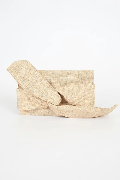 Lulus Perfect Retreat Beige Woven Bow Clutch