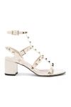 Valentino Garavani Rockstud Leather Sandals In Black
