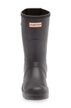 Hunter Original Short Back Adjustable Rain Boot In Onyx