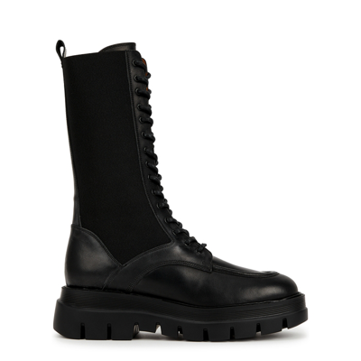 Atp Atelier 55mm Merlo Leather Combat Boots In Black