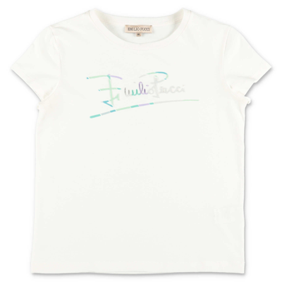 Emilio Pucci White Cotton Jersey  T-shirt