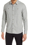 Travismathew Hefe Regular Fit Flannel Sport Shirt In Heather Quiet Shade