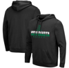 Colosseum Black North Dakota Lantern Pullover Hoodie In Black